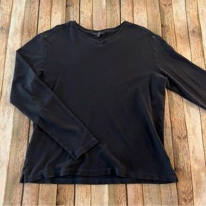 Robert Barakett mens long sleeve V-neck waffle knit tee shirt | size extra large